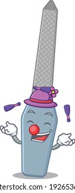 A nail file cartoon design style love playing juggling. Vector illustration