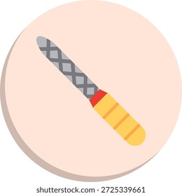 Ícone de estilo de círculo plano de arquivo unha