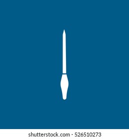 Nail File Flat Icon On Blue Background