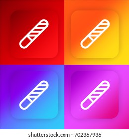 Nail file four color gradient app icon set