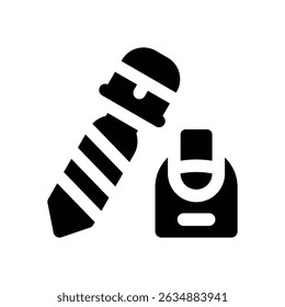 nail file glyph icon. Strong and solid vector icon for websites, mobile interfaces, presentations, and visual branding. High quality and easy to edit.