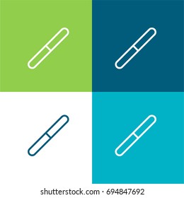 Nail file green and blue material color minimal icon or logo design