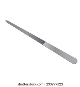 Nail file with grey handle, manicure tools, manicure supplies, vector, isolated