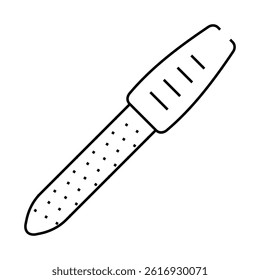nail file hygiene line icon vector. nail file hygiene sign. isolated contour symbol black illustration