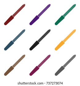 Nail file icon in black style isolated on white background. Make up symbol stock vector illustration.
