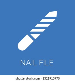  Nail file icon. Editable  Nail file icon for web or mobile.
