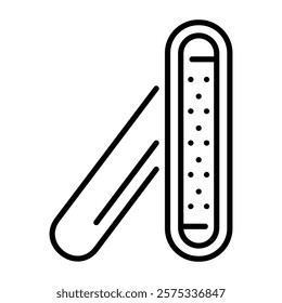 Nail file icon in line style 