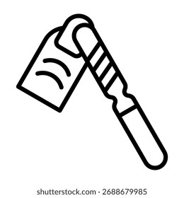 Nail File Icon Line Style Vector Illustration