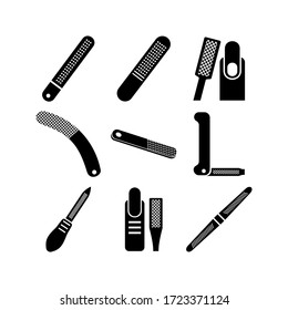 nail file icon or logo isolated sign symbol vector illustration - Collection of high quality black style vector icons
