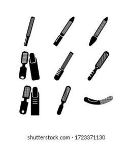 nail file icon or logo isolated sign symbol vector illustration - Collection of high quality black style vector icons
