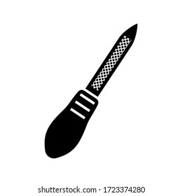 nail file icon or logo isolated sign symbol vector illustration - high quality black style vector icons
