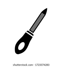nail file icon or logo isolated sign symbol vector illustration - high quality black style vector icons
