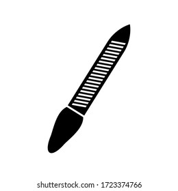 Icono de archivo de uñas o logotipo símbolo de signo aislado ilustración vectorial - iconos vectoriales de estilo negro de alta calidad
