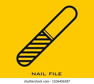 Nail file icon signs