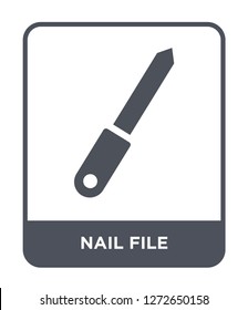 nail file icon vector on white background, nail file trendy filled icons from Beauty collection, nail file simple element illustration