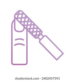 nail file icon with white background vector stock illustration