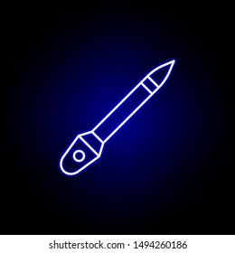 nail file line neon icon. Elements of Beauty and Cosmetics illustration icon. Signs and symbols can be used for web, logo, mobile app, UI, UX on black background