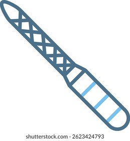 Nail File Line Two Colour Icon