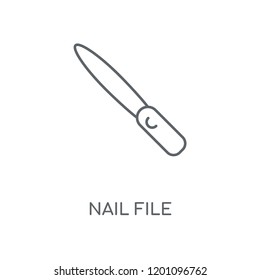 Nail File linear icon. Nail File concept stroke symbol design. Thin graphic elements vector illustration, outline pattern on a white background, eps 10.