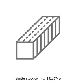 Nail file, manicure buffer line icon.