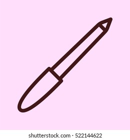 Nail File Minimalistic Flat Line Outline Stroke Icon Pictogram Symbol