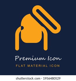 Nail File premium material ui ux icono vectorial aislado en colores azul marino y naranja
