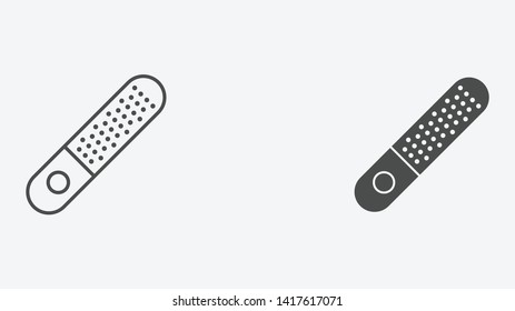 Nail file vector icon sign symbol