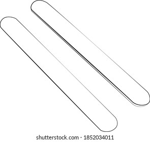 Nail file vector outline illustration