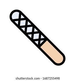 nail filer vector flat color icon 