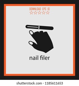 nail filer  vector icon