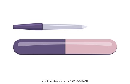 Icono de archivos de cola. Herramientas de manicura. Cuidando la salud de manos y uñas. Iconos del salón de belleza. Ilustración plana vectorial.
