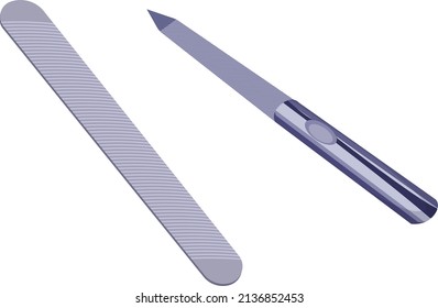 Nail files, illustration, vector on a white background.