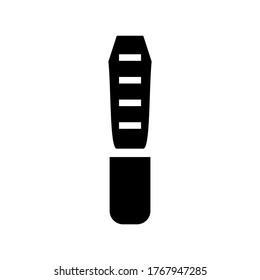 Icono de archivo de Nail o logotipo símbolo de signo aislado ilustración vectorial - iconos vectoriales de estilo negro de alta calidad
