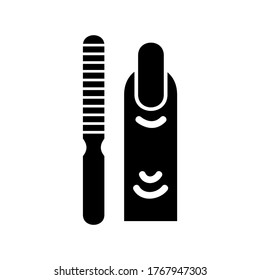 Nail filing icon or logo isolated sign symbol vector illustration - high quality black style vector icons
