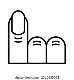 Nail finger icon vector on trendy design
