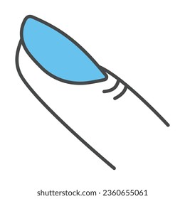 Nail finger icon vector on trendy design