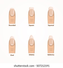 Nail forms. Fingernails fashion trends