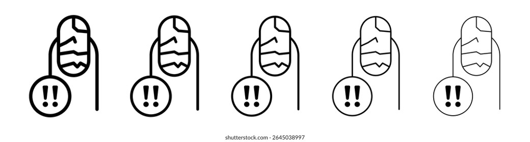 Nail fungus color icon filled flat sign concept for web design.