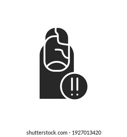 Nail fungus color line icon. Isolated vector element.