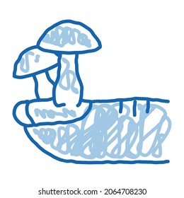 nail fungus sketch icon vector. Hand drawn blue doodle line art nail fungus sign. isolated symbol illustration