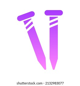 Nail Glyph Gradient Icon Design