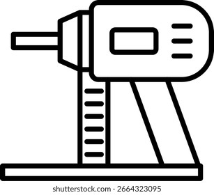 Pistola de uñas Línea Vector Icon Design