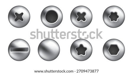 NAIL HEAD REALISTIC VECTOR illustration