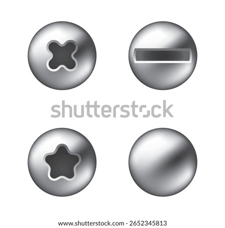 nail head realistic vector on white background