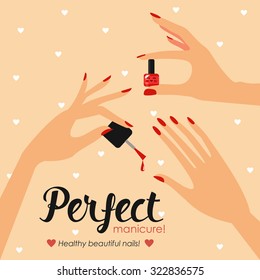 nail health. Banner Care of hands and nails. Nail Design. Brittle nails, nail polish, manicure tools
