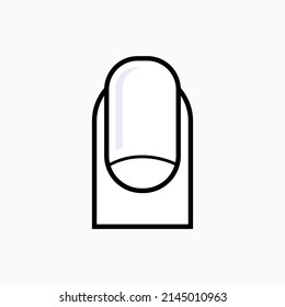 Icono de las uñas. Elemento corporal, Símbolo de tratamiento para la atención de belleza femenina - Vector.