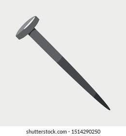 Nail icon. Cartoon of sickle vector icon for web design isolated on gray background - Vector