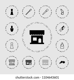 Nail icon. collection of 13 nail filled and outline icons such as beauty salon. editable nail icons for web and mobile.