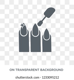 Nail icon. Nail design concept from  collection. Simple element vector illustration on transparent background.