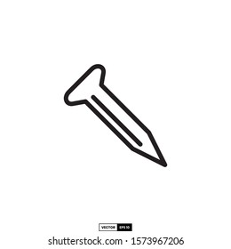 Nail icon, design inspiration vector template for interface and any purpose